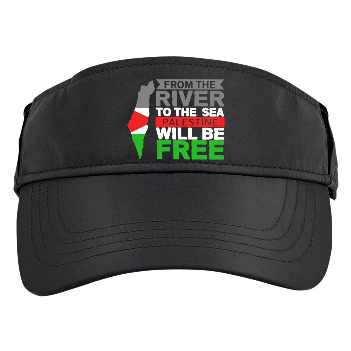 From The River To The Sea Palestine Will Be Free Adult Drive Performance Visor
