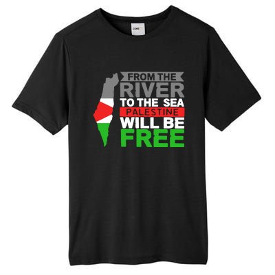 From The River To The Sea Palestine Will Be Free Tall Fusion ChromaSoft Performance T-Shirt