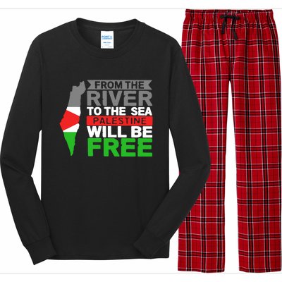 From The River To The Sea Palestine Will Be Free Long Sleeve Pajama Set