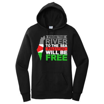 From The River To The Sea Palestine Will Be Free Women's Pullover Hoodie