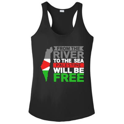From The River To The Sea Palestine Will Be Free Ladies PosiCharge Competitor Racerback Tank
