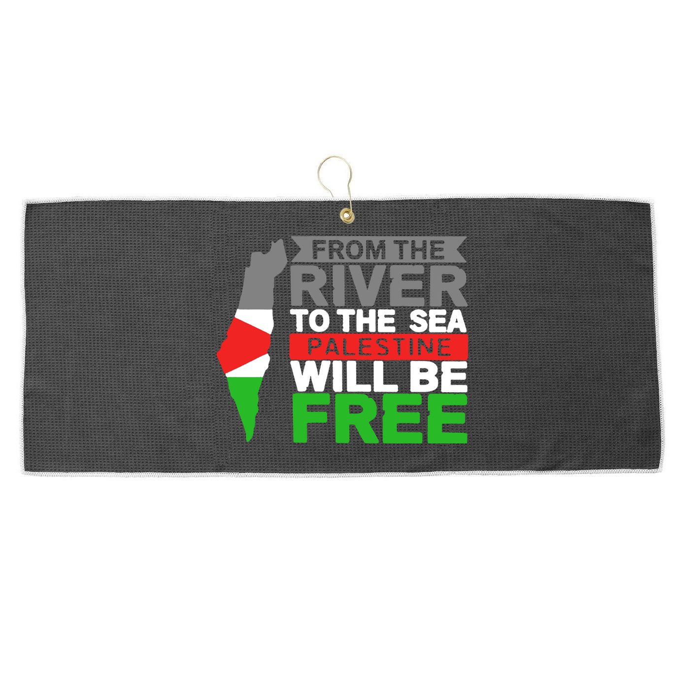 From The River To The Sea Palestine Will Be Free Large Microfiber Waffle Golf Towel