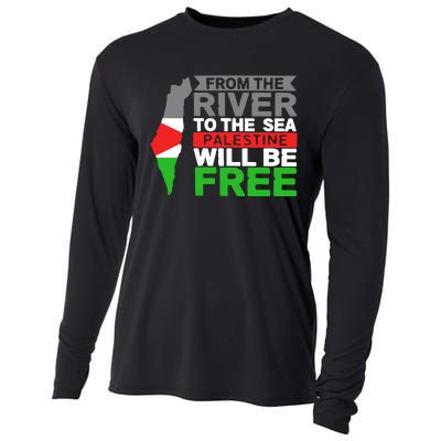 From The River To The Sea Palestine Will Be Free Cooling Performance Long Sleeve Crew