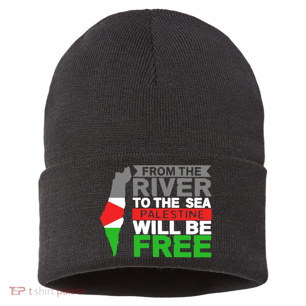 From The River To The Sea Palestine Will Be Free Sustainable Knit Beanie