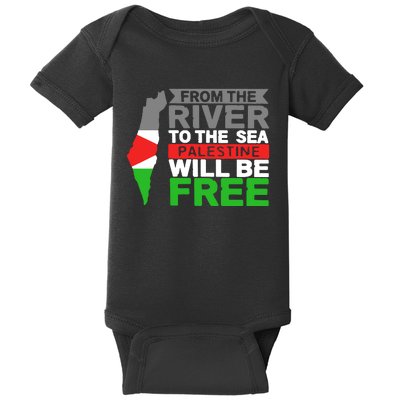 From The River To The Sea Palestine Will Be Free Baby Bodysuit