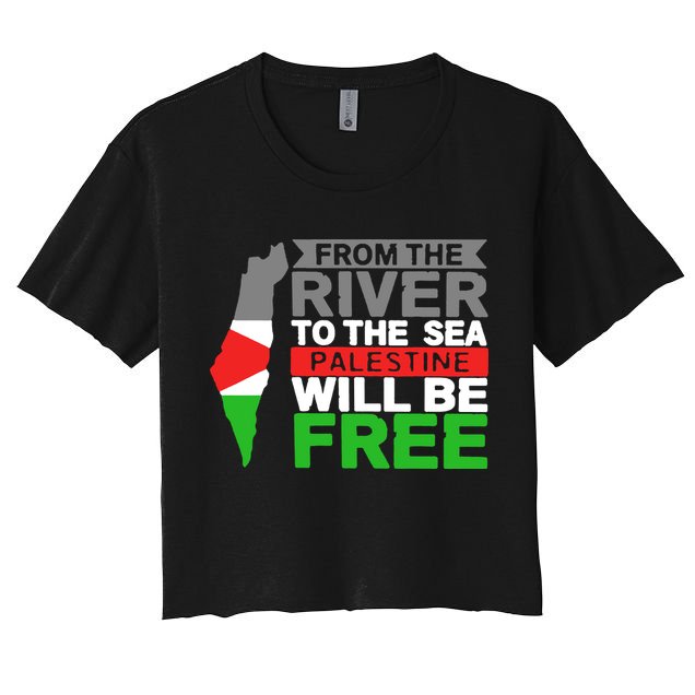 From The River To The Sea Palestine Will Be Free Women's Crop Top Tee