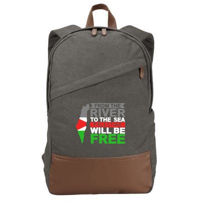 From The River To The Sea Palestine Will Be Free Cotton Canvas Backpack