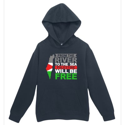 From The River To The Sea Palestine Will Be Free Urban Pullover Hoodie