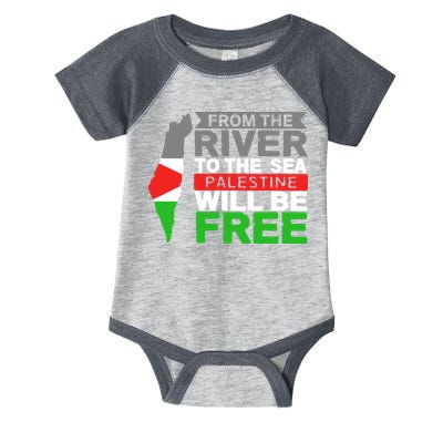 From The River To The Sea Palestine Will Be Free Infant Baby Jersey Bodysuit