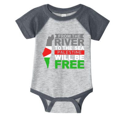 From The River To The Sea Palestine Will Be Free Infant Baby Jersey Bodysuit