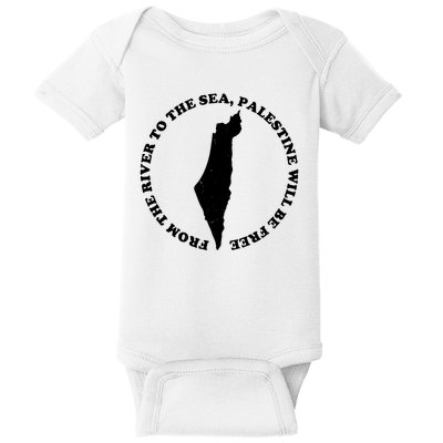 From The River To The Sea Palestine Will Be Free Baby Bodysuit