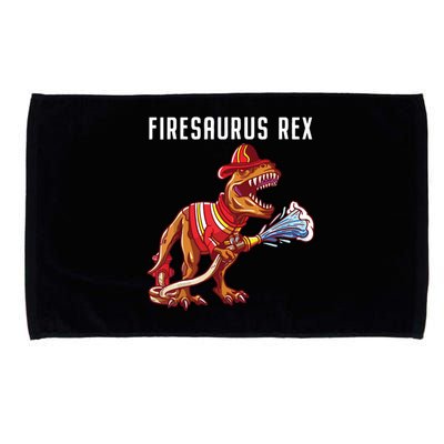 Firefighter T Rex Dinosaur Kids Gifts Shirts For Fireman Boy Microfiber Hand Towel