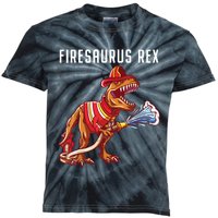 Firefighter T Rex Dinosaur Kids Gifts Shirts For Fireman Boy Kids Tie-Dye T-Shirt