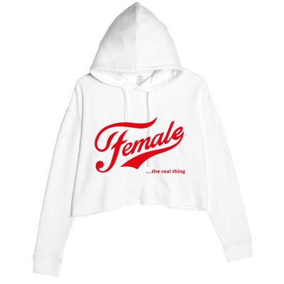 Female The Real Thing Crop Fleece Hoodie