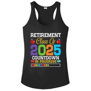 Funny Teacher Retirement Class Of 2025 Countdown In Progress Ladies PosiCharge Competitor Racerback Tank