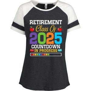 Funny Teacher Retirement Class Of 2025 Countdown In Progress Enza Ladies Jersey Colorblock Tee