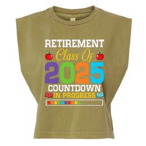 Funny Teacher Retirement Class Of 2025 Countdown In Progress Garment-Dyed Women's Muscle Tee