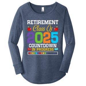 Funny Teacher Retirement Class Of 2025 Countdown In Progress Women's Perfect Tri Tunic Long Sleeve Shirt