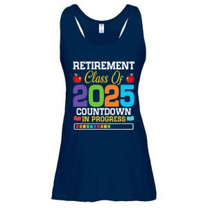 Funny Teacher Retirement Class Of 2025 Countdown In Progress Ladies Essential Flowy Tank