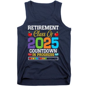 Funny Teacher Retirement Class Of 2025 Countdown In Progress Tank Top