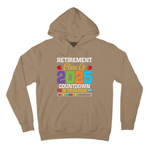 Funny Teacher Retirement Class Of 2025 Countdown In Progress Hoodie