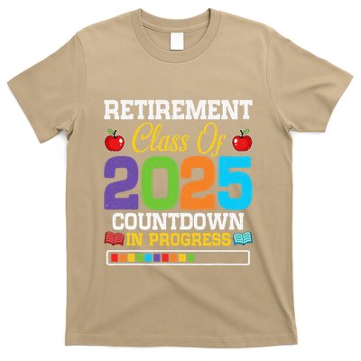 Funny Teacher Retirement Class Of 2025 Countdown In Progress T-Shirt