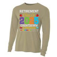 Funny Teacher Retirement Class Of 2025 Countdown In Progress Cooling Performance Long Sleeve Crew