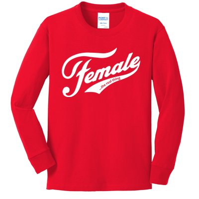 Female The Real Thing Kids Long Sleeve Shirt