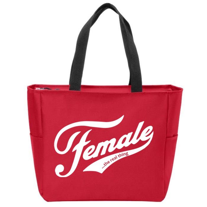 Female The Real Thing Zip Tote Bag