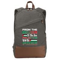 From The River To The Sea Palestine Will Be Free Cotton Canvas Backpack