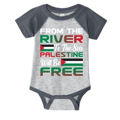 From The River To The Sea Palestine Will Be Free Infant Baby Jersey Bodysuit