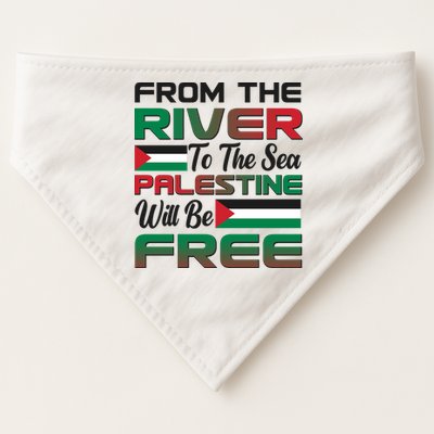 From The River To The Sea Palestine Will Be Free USA-Made Doggie Bandana