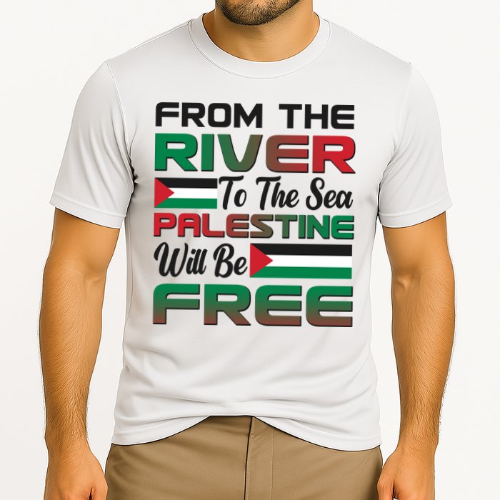 From The River To The Sea Palestine Will Be Free Cooling Performance Crew T-Shirt