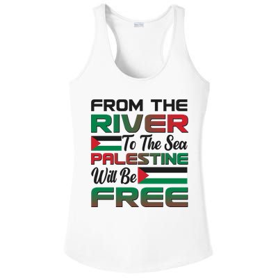 From The River To The Sea Palestine Will Be Free Ladies PosiCharge Competitor Racerback Tank