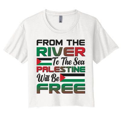 From The River To The Sea Palestine Will Be Free Crop Top