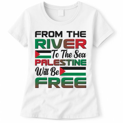 From The River To The Sea Palestine Will Be Free Womens T-Shirt