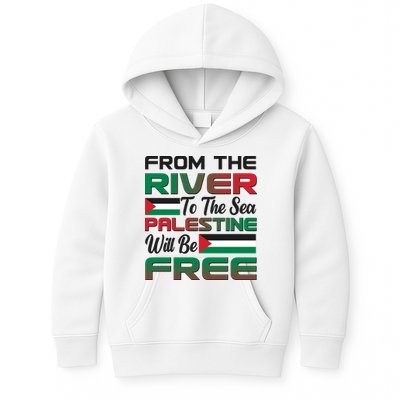From The River To The Sea Palestine Will Be Free Kids Hoodie