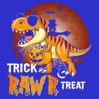 Funny T Rex Dinosaur Trick Rawr Treat Halloween Funny Gift 16 in Basic Backpack