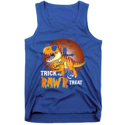 Funny T Rex Dinosaur Trick Rawr Treat Halloween Funny Gift Tank Top
