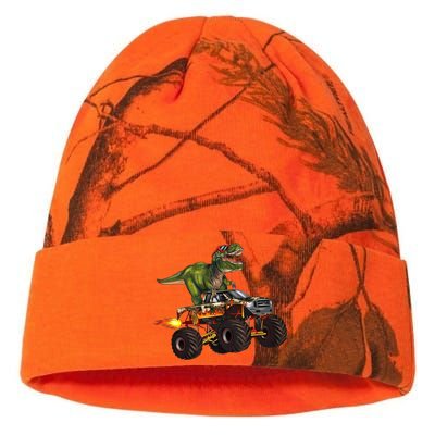 Funny T Rex Wearing Glasses On Monster Truck Kati Licensed 12" Camo Beanie