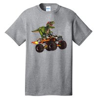 Funny T Rex Wearing Glasses On Monster Truck Tall T-Shirt