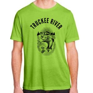 Funny Truckee River California Fishing Fly Fishing Adult ChromaSoft Performance T-Shirt