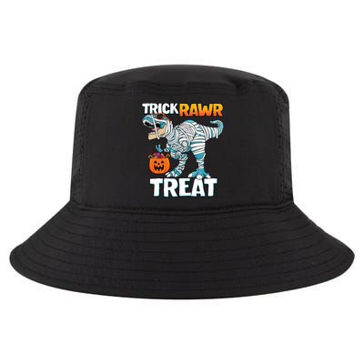 Funny Trick Rawr Treat Dinosaur Pumpkin Candy Trex Halloween Meaningful Gift Cool Comfort Performance Bucket Hat