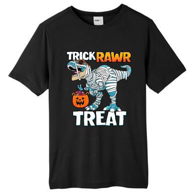 Funny Trick Rawr Treat Dinosaur Pumpkin Candy Trex Halloween Meaningful Gift Tall Fusion ChromaSoft Performance T-Shirt