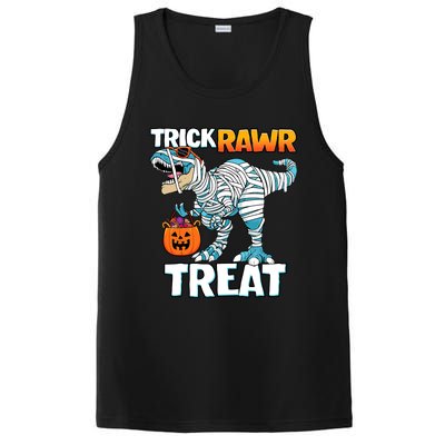 Funny Trick Rawr Treat Dinosaur Pumpkin Candy Trex Halloween Meaningful Gift PosiCharge Competitor Tank