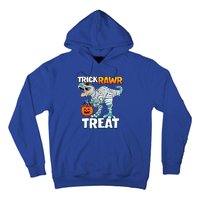 Funny Trick Rawr Treat Dinosaur Pumpkin Candy Trex Halloween Meaningful Gift Hoodie