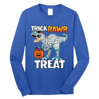 Funny Trick Rawr Treat Dinosaur Pumpkin Candy Trex Halloween Meaningful Gift Long Sleeve Shirt