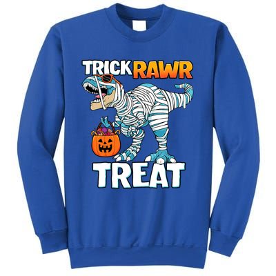 Funny Trick Rawr Treat Dinosaur Pumpkin Candy Trex Halloween Meaningful Gift Sweatshirt