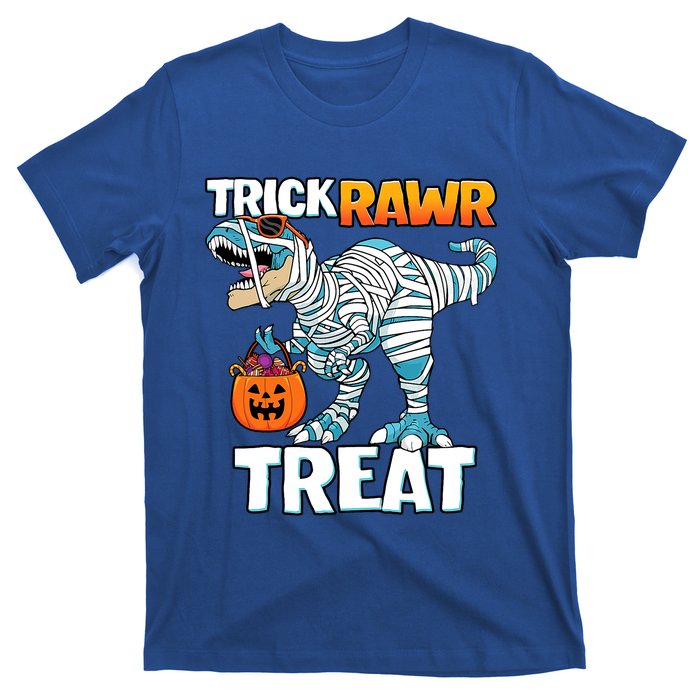 Funny Trick Rawr Treat Dinosaur Pumpkin Candy Trex Halloween Meaningful Gift T-Shirt