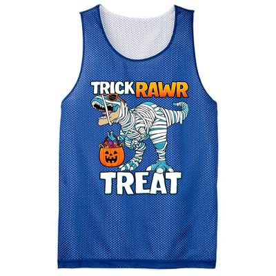 Funny Trick Rawr Treat Dinosaur Pumpkin Candy Trex Halloween Meaningful Gift Mesh Reversible Basketball Jersey Tank